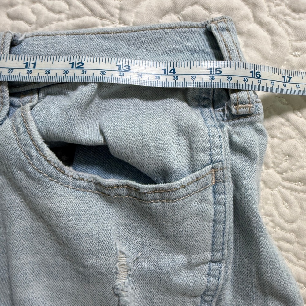 Hollister Vintage Boyfriend Jeans Wms 3 /W26 Light Blue Distressed Ripped Denim - Picture 8 of 11